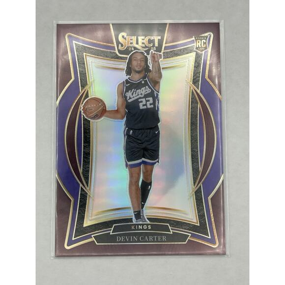 2024-25 Select Devin Carter Concourse RC Maroon Prizm /175 Kings - Picture 1 of 2